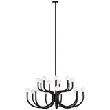 Joelle Chandelier Large Matte Black By Matteo
