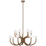 Joelle Chandelier Medium Aged Gold Brass By Matteo