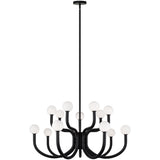 Joelle Chandelier Medium Matte Black By Matteo