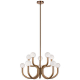 Joelle Chandelier Small Aged Gold Brass By Matteo