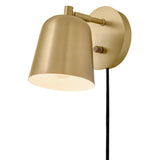 Jojo Single Light Plug-in Sconce - Lacquered Brass