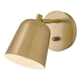 Jojo Single Light Plug-in Sconce - Lacquered Brass