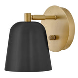 Jojo Single Light Plug-in Sconce - Lacquered Brass / Black