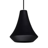 Juá Ceramic Pendant Light by Geo Contemporary in Black ceramic with a black cord