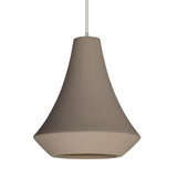 Juá Ceramic Pendant Light by Geo Contemporary in Sand ceramic with a transparent cord