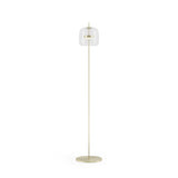 Jube Floor Lamp by Vistosi, Finis: Matte Gold, Color: Crystal, ,| Casa Di Luce Lighting