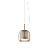 Jube_Pendant_Light_by Vistosi, Size: Medium, Finis: Matte Gold, Color: Smoky, ,| Casa Di Luce Lighting