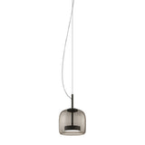 Jube_Pendant_Light_by Vistosi, Size: Small, Finis: Matte Black, Color: Smoky, ,| Casa Di Luce Lighting