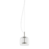 Jube_Pendant_Light_by Vistosi, Size: Small, Finis: Matte Steel, Color: Crystal, ,| Casa Di Luce Lighting