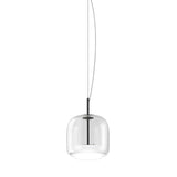 Jube Pendant Light By Vistosi, Tall, Color: Crystal, Matte Black, , | Casa Di Luce Lighting
