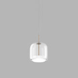 Jube Pendant Light By Vistosi, Tall, Color: Crystal, Matte Gold, , | Casa Di Luce Lighting