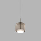 Jube Pendant Light By Vistosi, Tall, Color: Smoky, Matte Steel, , | Casa Di Luce Lighting