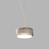 Jube Pendant Light By Vistosi, Wide, Color: Smoky, Matte Gold, , | Casa Di Luce Lighting