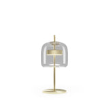 Jube Table Lamp by Vistosi, Size: Small, Finis: Matt Gold, Color: Crystal Transparent, ,| Casa Di Luce Lighting