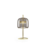 Jube Table Lamp by Vistosi, Size: Small, Finis: Matt Gold, Color: Smoky Transparent, ,| Casa Di Luce Lighting