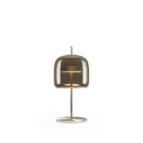 Jube Table Lamp by Vistosi, Size: Small, Finis: Matt Steel, Color: Burned Earth Transparent, ,| Casa Di Luce Lighting