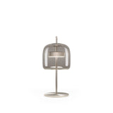 Jube Table Lamp by Vistosi, Size: Small, Finis: Matt Steel, Color: Smoky Transparent, ,| Casa Di Luce Lighting