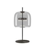 Jube Table Lamp by Vistosi, Size: Medium, Finis: Matt Black, Color: Crystal Transparent, ,| Casa Di Luce Lighting