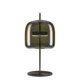 Jube Table Lamp by Vistosi, Size: Medium, Finis: Matt Black, Color: Old Green Transparent, ,| Casa Di Luce Lighting