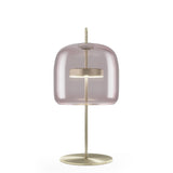 Jube Table Lamp by Vistosi, Size: Medium, Finis: Matt Gold, Color: Amethyst Transparent, ,| Casa Di Luce Lighting