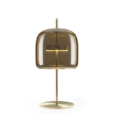 Jube Table Lamp by Vistosi, Size: Medium, Finis: Matt Gold, Color: Burned Earth Transparent, ,| Casa Di Luce Lighting
