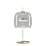 Jube Table Lamp by Vistosi, Size: Medium, Finis: Matt Gold, Color: Crystal Transparent, ,| Casa Di Luce Lighting