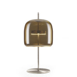 Jube Table Lamp by Vistosi, Size: Medium, Finis: Matt Steel, Color: Burned Earth Transparent, ,| Casa Di Luce Lighting