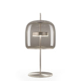 Jube Table Lamp by Vistosi, Size: Medium, Finis: Matt Steel, Color: Smoky Transparent, ,| Casa Di Luce Lighting