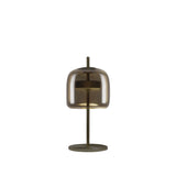 Jube Table Lamp by Vistosi, Size: Small, Finis: Matt Black, Color: Burned Earth Transparent, ,| Casa Di Luce Lighting