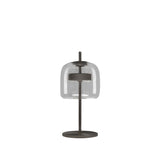 Jube Table Lamp by Vistosi, Size: Small, Finis: Matt Black, Color: Crystal Transparent, ,| Casa Di Luce Lighting
