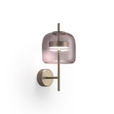 Jube Wall Light by Vistosi, Finis: Matt Steel, Color: Amethyst Transparent, ,| Casa Di Luce Lighting