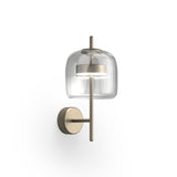 Jube Wall Light by Vistosi, Finis: Matt Steel, Color: Crystal Transparent, ,| Casa Di Luce Lighting