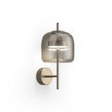 Jube Wall Light by Vistosi, Finis: Matt Steel, Color: Smoky Transparent, ,| Casa Di Luce Lighting