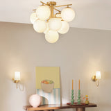 Julep Large Flush Mount Lacquered Brass By Lark Living - Lifestyle View