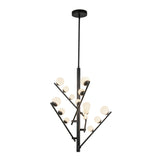 Juniper Suspension Black Opal Matte Glass 5 Branches By Kuzco