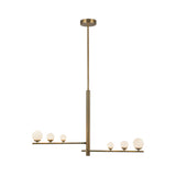 Juniper Suspension Brushed Gold Opal Matte Glass 2 Branches By Kuzco Open View