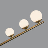 Juniper Suspension Brushed Gold Opal Matte Glass 5 Branches By Kuzco Detailed View