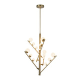 Juniper Suspension Brushed Gold Opal Matte Glass 5 Branches By Kuzco
