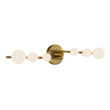 Juniper Wall Sconce Brushed Gold Opal Matte Glass By Kuzco Side View