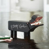 Kay Bojesen Hippo, Black, H: 4.9" By Kay Bojesen