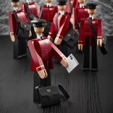 Kay Bojesen Postman, Black/Red, H: 7.9" By Kay Bojesen