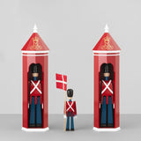 Kay Bojesen Guardsman With Gun, Red/Blue/White, H: 8.9" By Kay Bojesen