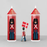 Kay Bojesen Sentry Box, Red/White, H: 14.2" By Kay Bojesen