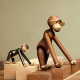 Kay Bojesen Monkey, Dark Stained Oak, Mini By Kay Bojesen