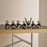 Kay Bojesen Monkey, Dark Stained Oak, Mini By Kay Bojesen