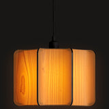 Kactos Pendant Light Matte Black Natural Beech By LZF Lamps - With Light