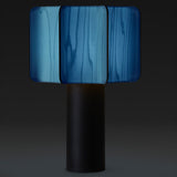 Kactos Table Lamp Matte Black Ceramic Blue By LZF Lamps - With Light