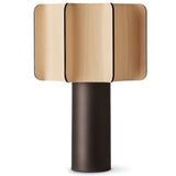 Kactos Table Lamp Matte Black Ceramic Natural Beech By LZF Lamps