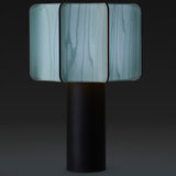 Kactos Table Lamp Matte Black Ceramic Sea Blue By LZF Lamps - With Light