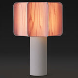 Kactos Table Lamp Matte White Ceramic Pale Rose By LZF Lamps - With Light